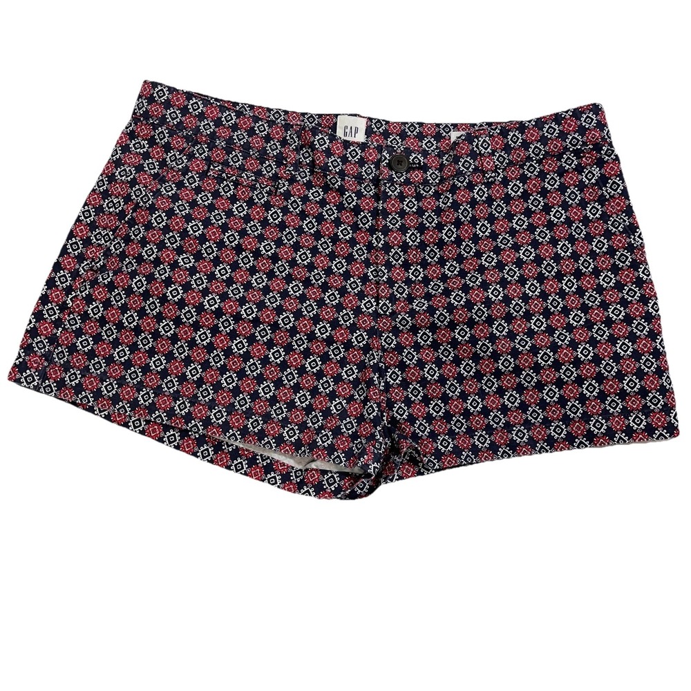 GAP Women's Summer Chino Shorts Size 8 Diamond Geometric Pattern Fall 2016‎